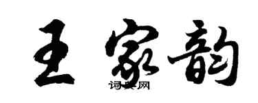胡问遂王家韵行书个性签名怎么写