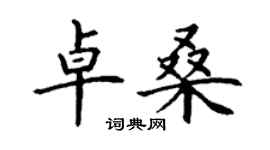 丁谦卓桑楷书个性签名怎么写