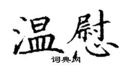 丁谦温慰楷书个性签名怎么写