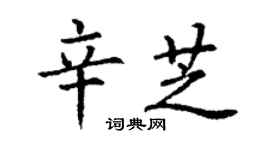丁谦辛芝楷书个性签名怎么写