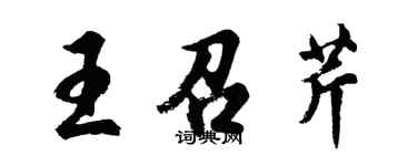 胡问遂王召芹行书个性签名怎么写