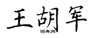 丁谦王胡军楷书个性签名怎么写