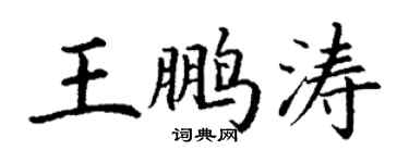 丁谦王鹏涛楷书个性签名怎么写