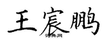 丁谦王宸鹏楷书个性签名怎么写