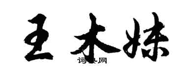 胡问遂王木妹行书个性签名怎么写