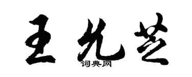 胡问遂王允芝行书个性签名怎么写