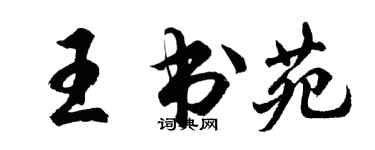胡问遂王书苑行书个性签名怎么写