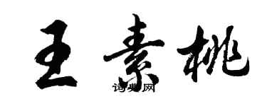 胡问遂王素桃行书个性签名怎么写