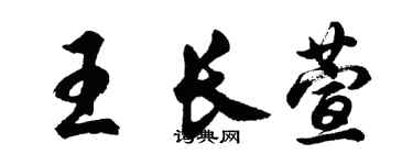胡问遂王长萱行书个性签名怎么写