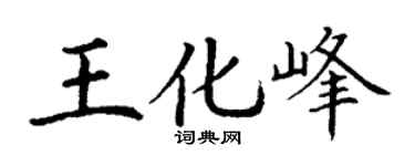 丁谦王化峰楷书个性签名怎么写