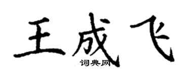 丁谦王成飞楷书个性签名怎么写