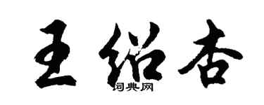 胡问遂王绍杏行书个性签名怎么写