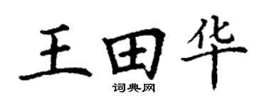 丁谦王田华楷书个性签名怎么写