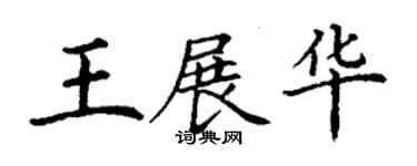 丁谦王展华楷书个性签名怎么写