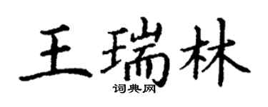 丁谦王瑞林楷书个性签名怎么写