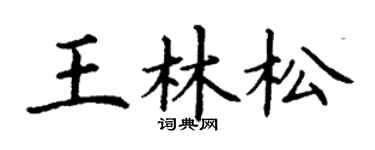 丁谦王林松楷书个性签名怎么写