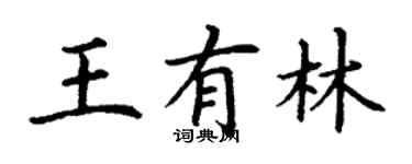 丁谦王有林楷书个性签名怎么写
