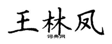 丁谦王林凤楷书个性签名怎么写