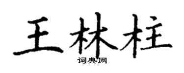丁谦王林柱楷书个性签名怎么写