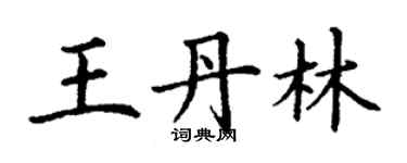 丁谦王丹林楷书个性签名怎么写