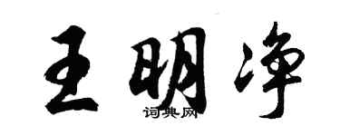 胡问遂王明净行书个性签名怎么写