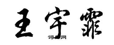 胡问遂王宇霏行书个性签名怎么写