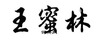胡问遂王蜜林行书个性签名怎么写
