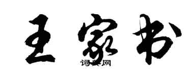 胡问遂王家书行书个性签名怎么写