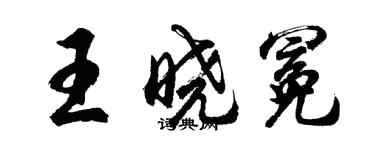 胡问遂王晓冕行书个性签名怎么写