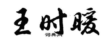 胡问遂王时暖行书个性签名怎么写