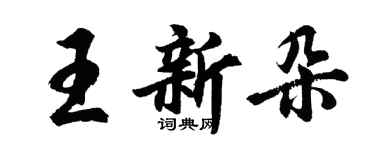 胡问遂王新朵行书个性签名怎么写