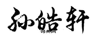 胡问遂孙皓轩行书个性签名怎么写