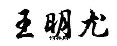 胡问遂王明尤行书个性签名怎么写