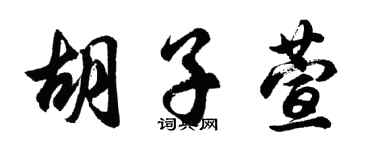 胡问遂胡子萱行书个性签名怎么写