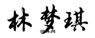 胡问遂林梦琪行书个性签名怎么写