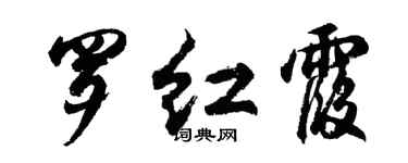 胡问遂罗红霞行书个性签名怎么写