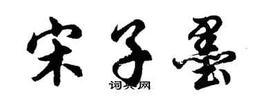胡问遂宋子墨行书个性签名怎么写
