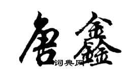 胡问遂唐鑫行书个性签名怎么写