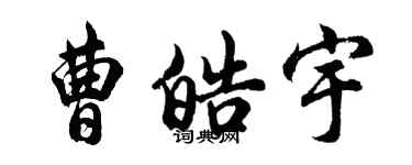 胡问遂曹皓宇行书个性签名怎么写