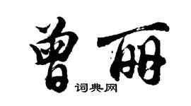 胡问遂曾丽行书个性签名怎么写