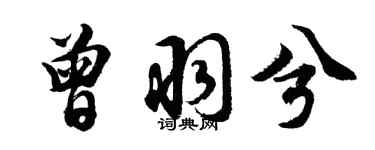 胡问遂曾羽兮行书个性签名怎么写