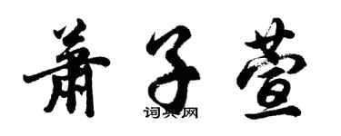 胡问遂萧子萱行书个性签名怎么写