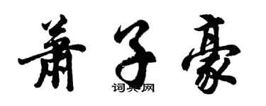 胡问遂萧子豪行书个性签名怎么写