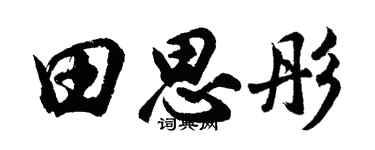 胡问遂田思彤行书个性签名怎么写