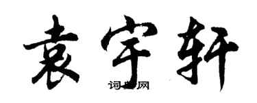 胡问遂袁宇轩行书个性签名怎么写