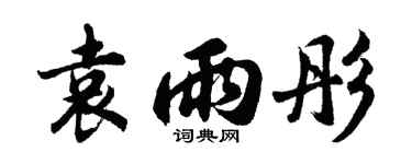 胡问遂袁雨彤行书个性签名怎么写