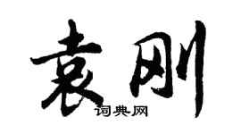 胡问遂袁刚行书个性签名怎么写