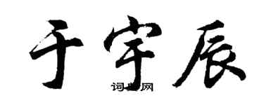 胡问遂于宇辰行书个性签名怎么写