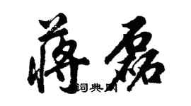 胡问遂蒋磊行书个性签名怎么写