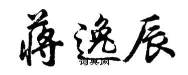 胡问遂蒋逸辰行书个性签名怎么写